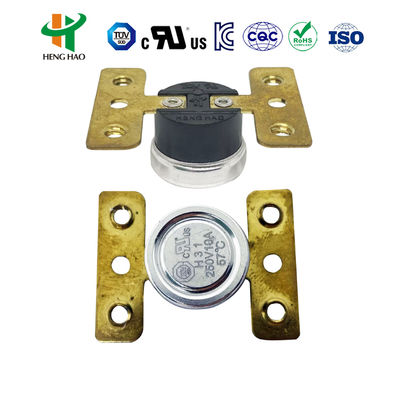 KSD301 Bimetal Thermostat Temperature Protector with Plastic or Ceramic Housing Aluminum Cap or Copper Head and 100000 Cycles Life