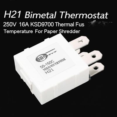 H21 বিমেটাল থার্মোস্ট্যাট 250V 16A 50-150C KSD9700 তাপীয় ফিউজ তাপমাত্রা সুইচ জন্য কাগজ Shredder