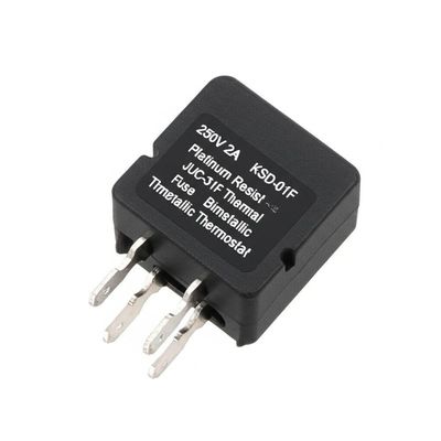 250V 2A KSD-01F প্ল্যাটিনাম রেসিস্টো বিমেটালিক থার্মোস্ট্যাট 0 ~ 150 °C পরিসীমা এবং Bakelite কেস